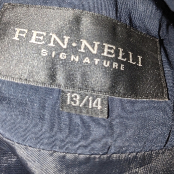 Beautiful! Fen Nelli signature blue belted coat 14 - Picture 3 of 4